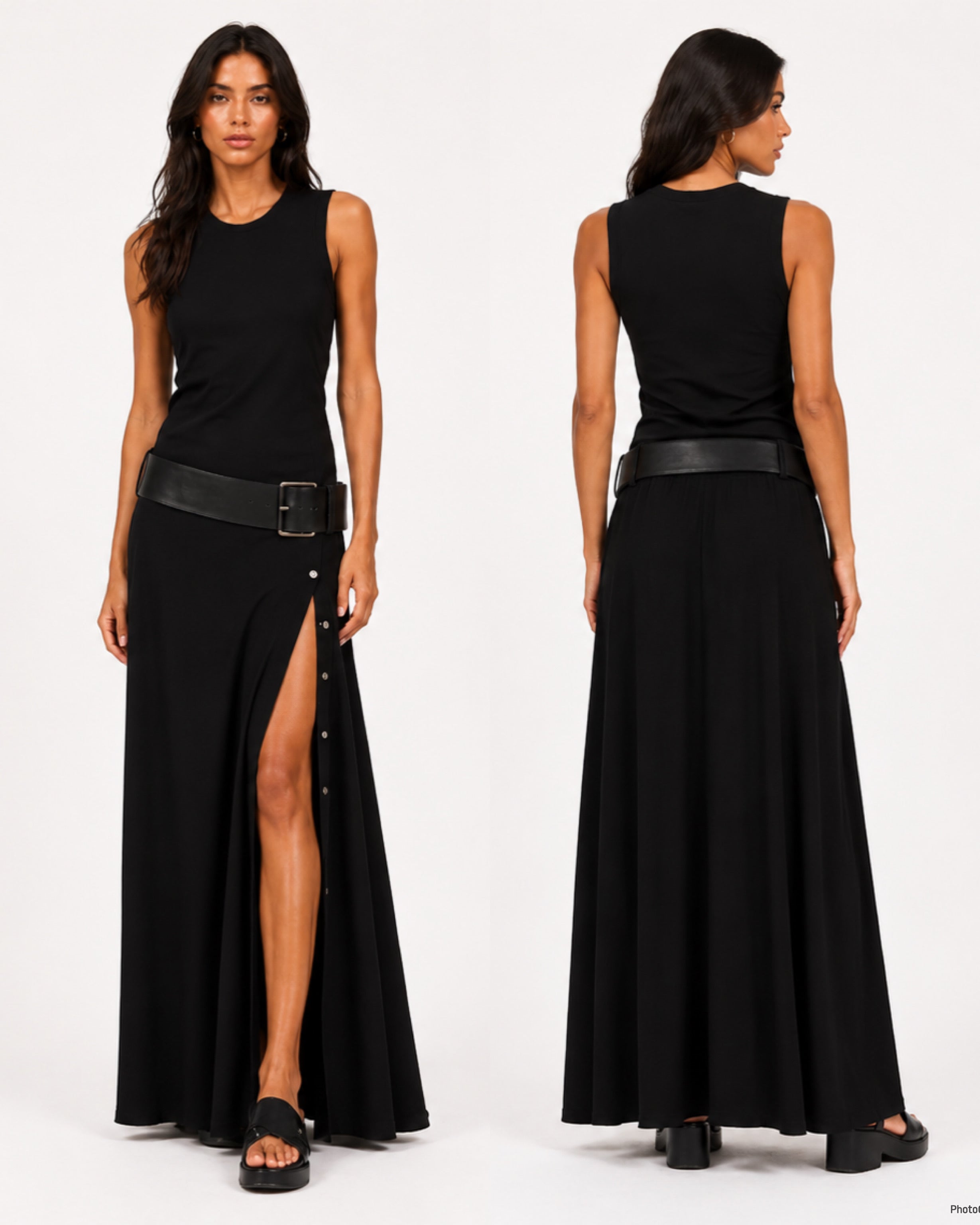 Vestido Maxi con Cinturón