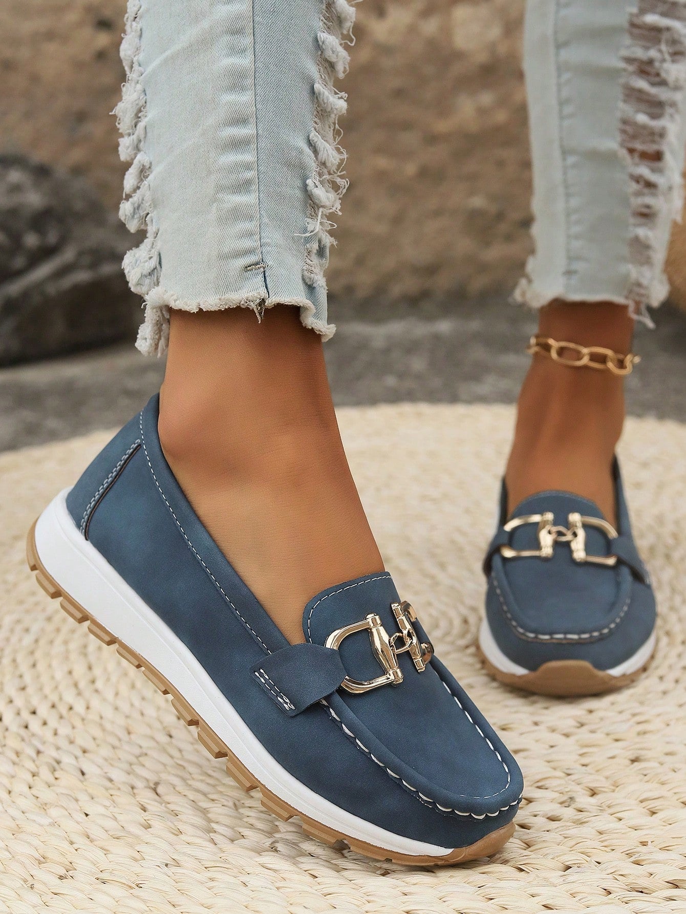Daniela - Mocasines Plataforma con Hebilla
