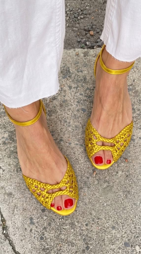 Isadora | Sandalias Trenzadas Doradas