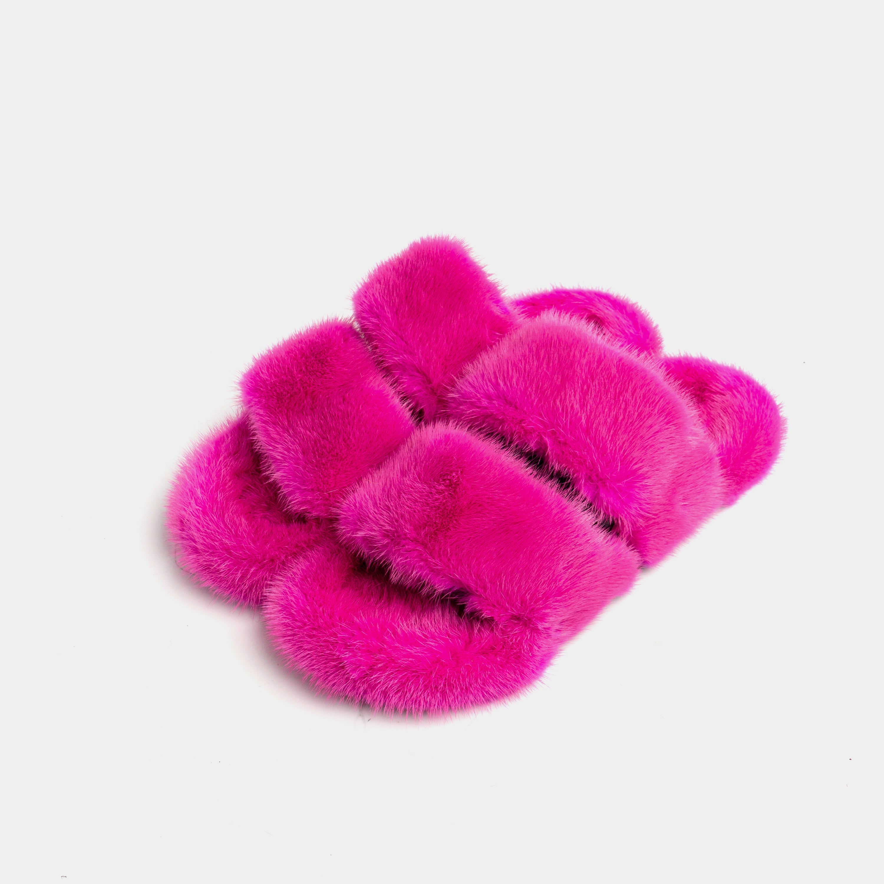 Cortina - Banda doble en Visone (fucsia)