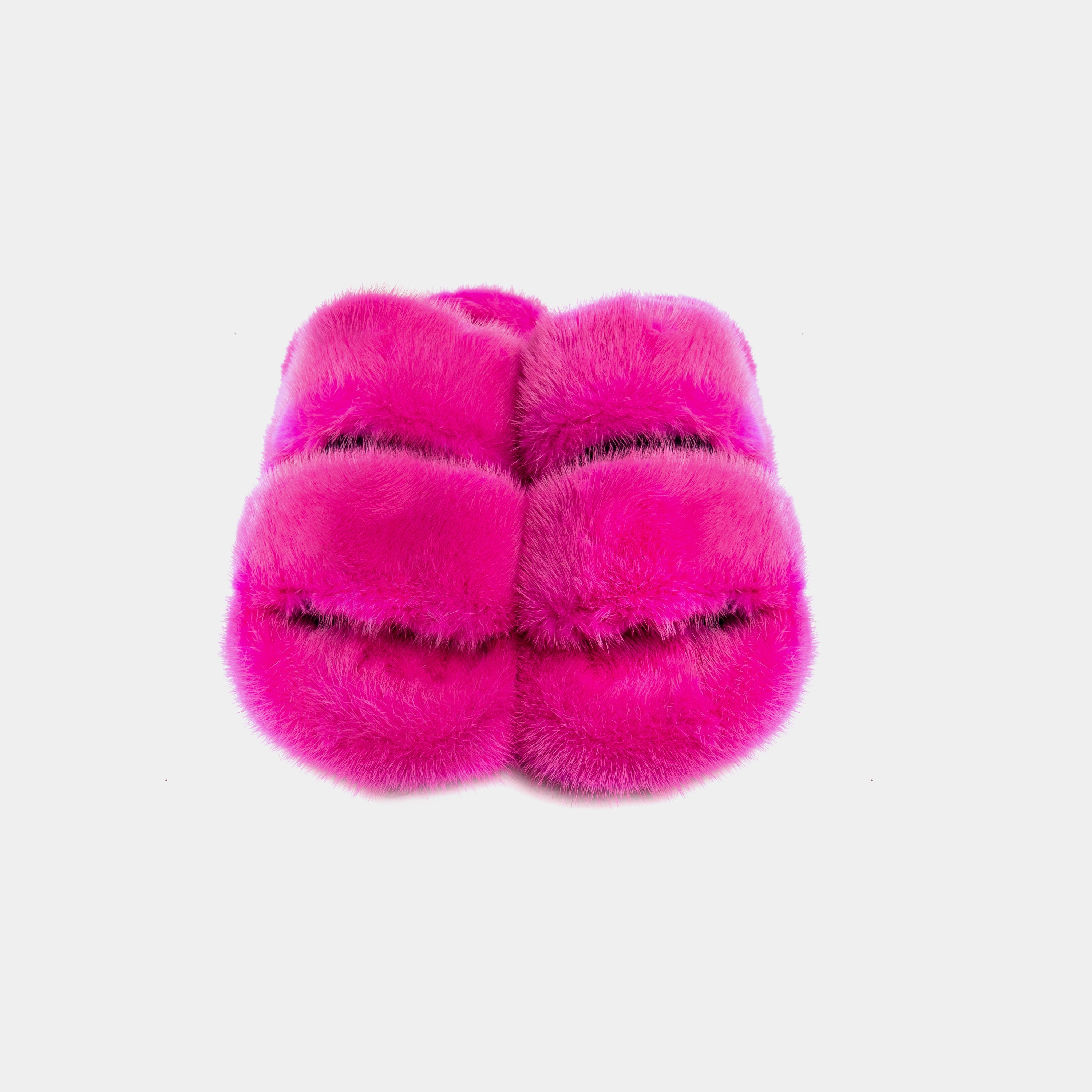 Cortina - Banda doble en Visone (fucsia)