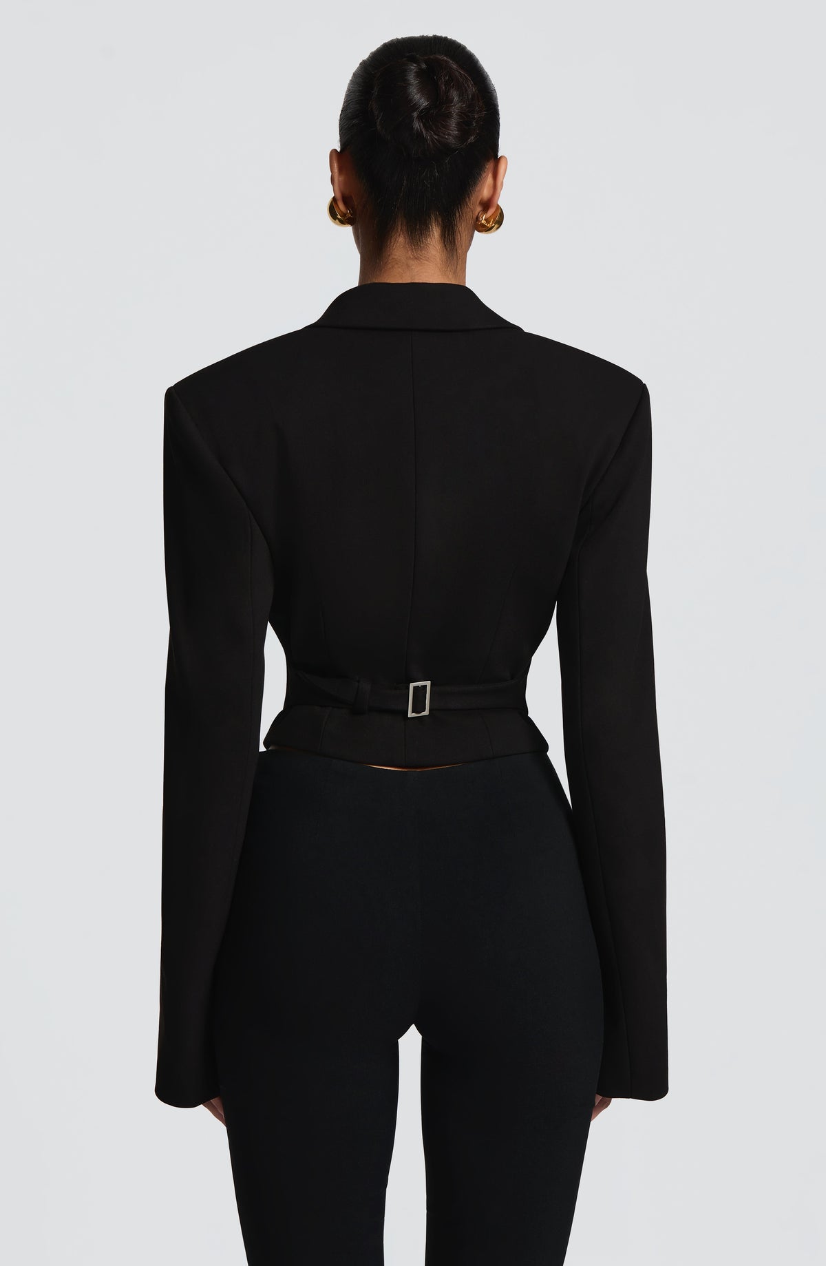 Agatha Cropped Blazer - Black