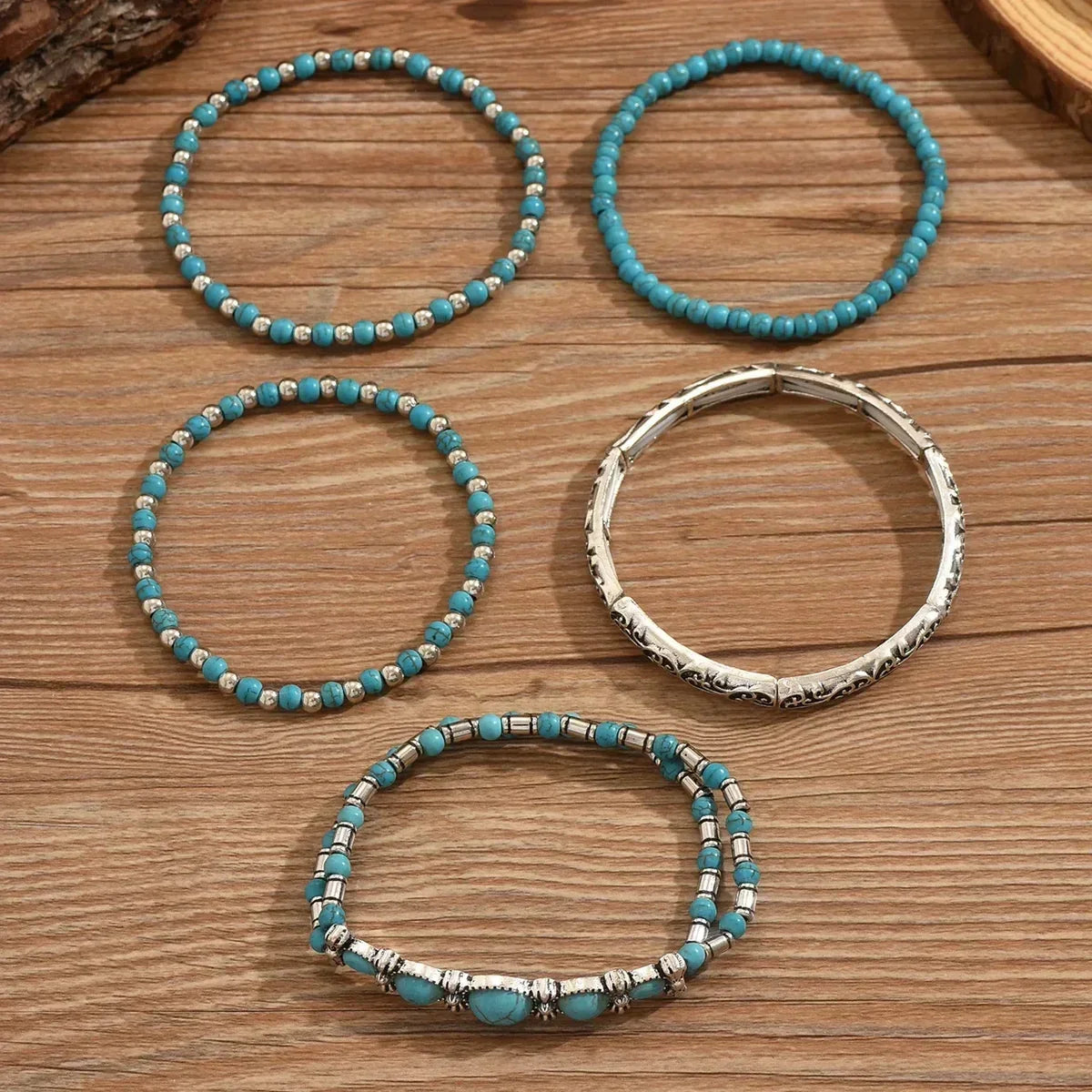 Mirella™ - Colección de Pulseras Boho con Cuentas Turquesas