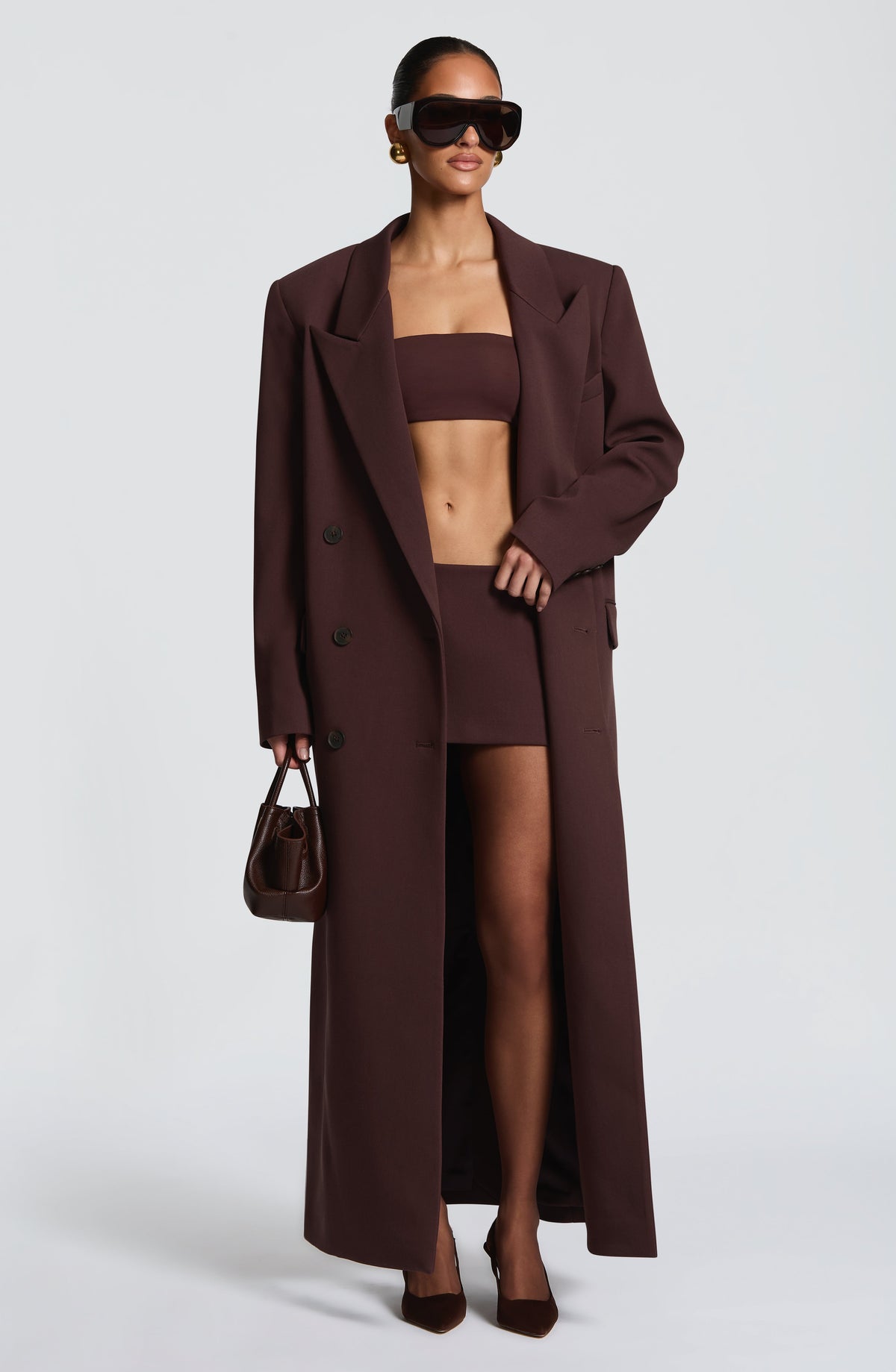 Michelle Coat - Plum Brown
