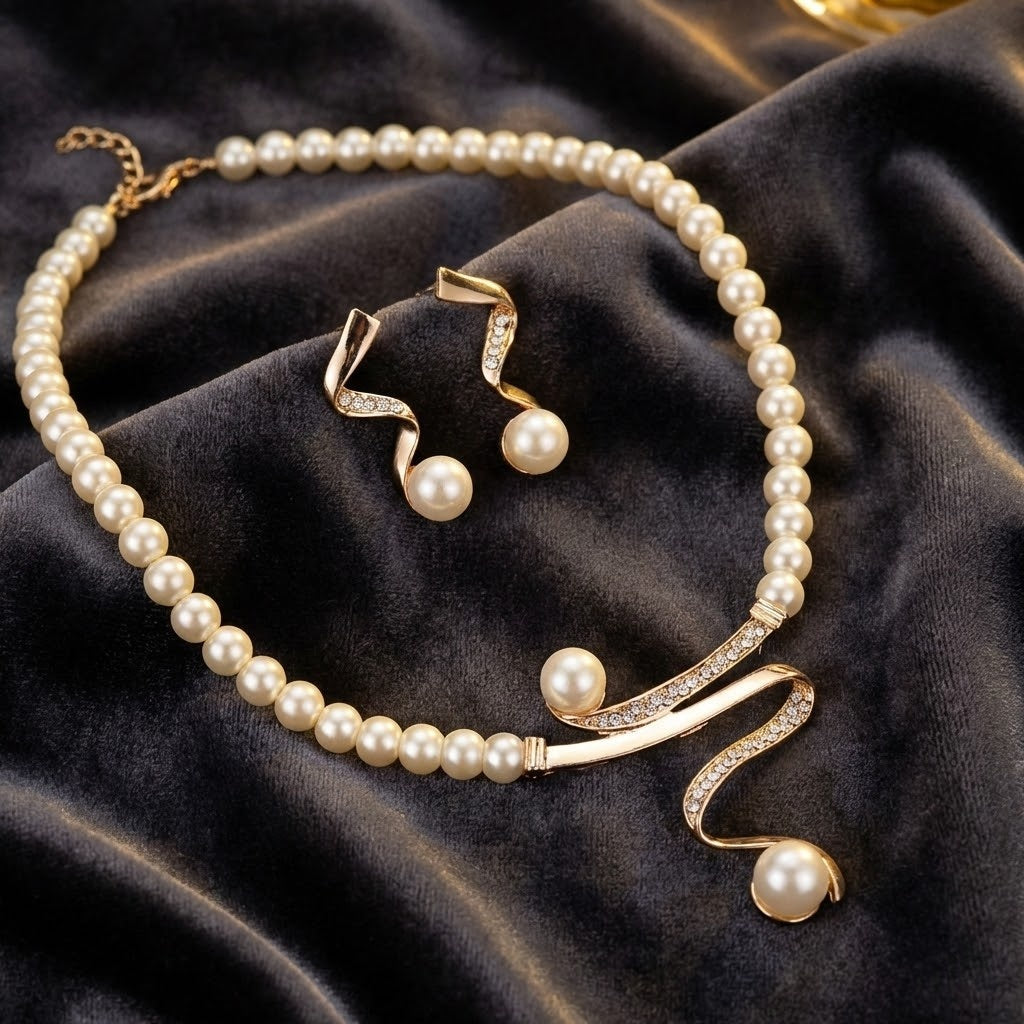 Set de Joyas Elegante con Perlas