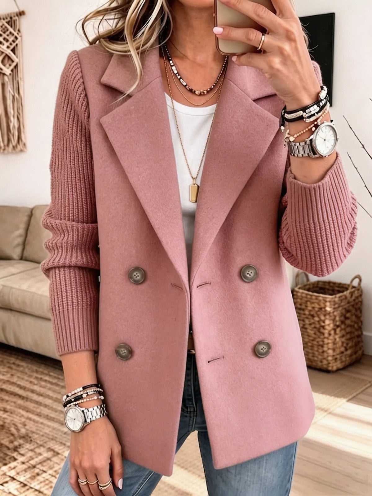 Carla | Americana elegante con mangas de punto