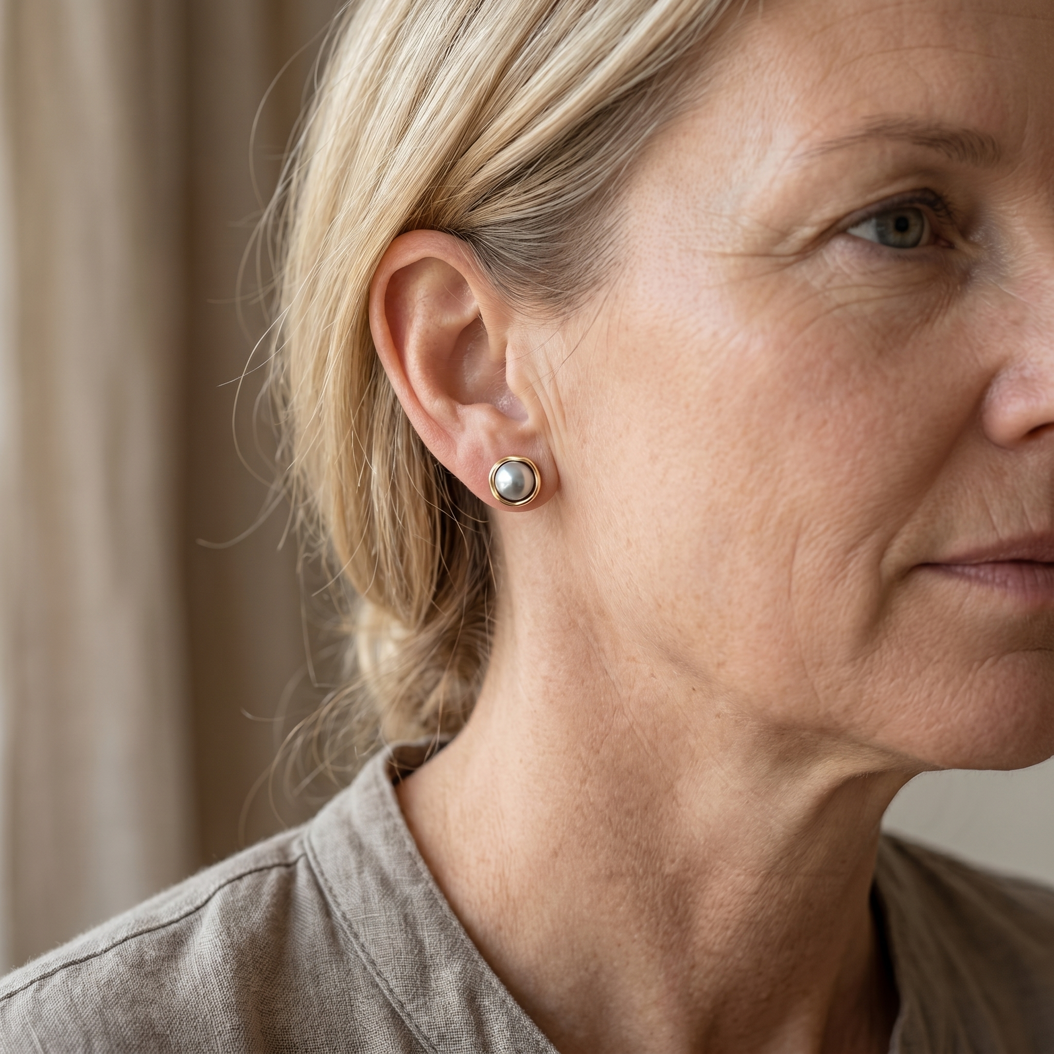 Pendientes Elegantes de Perla Negra