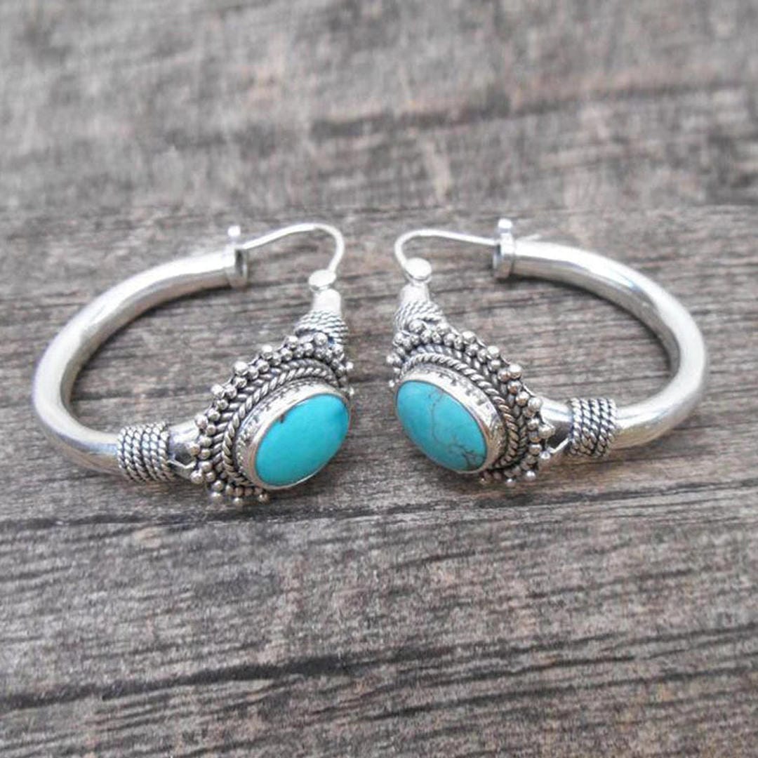 Elettra™ - Pendientes Vintage con Turquesa