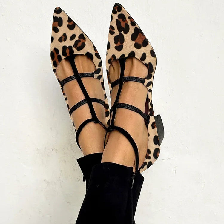 Franca - Zapatos de Tacón con Correa de Leopardo