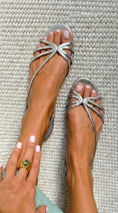 Ginevra | Sandalias doradas elegantes