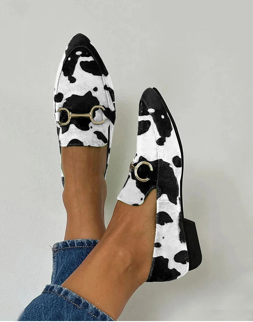 Anna - Mocasines estampados con detalle de hebilla