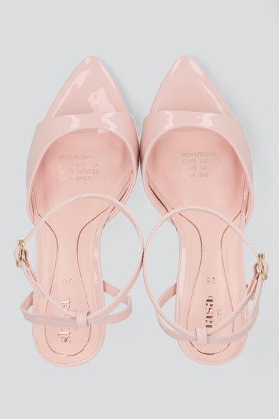 Tacon puntal charol peep toe tiras