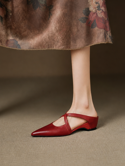 Aluna | Mules de piel genuina