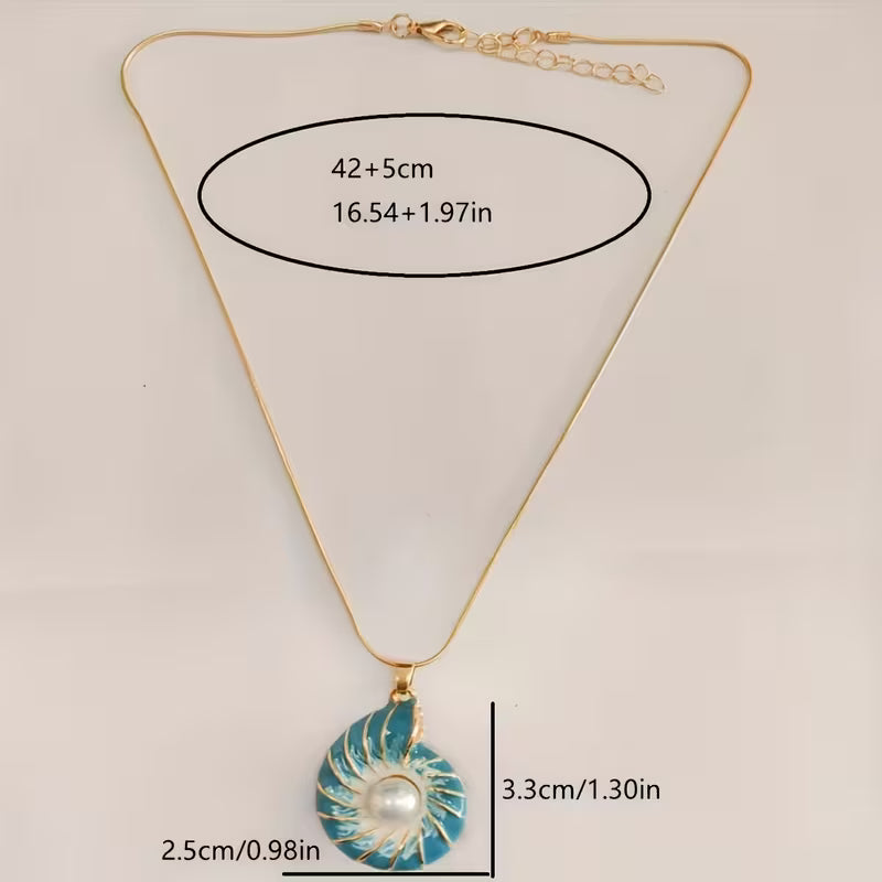 Collar con Colgante de Perla de Concha