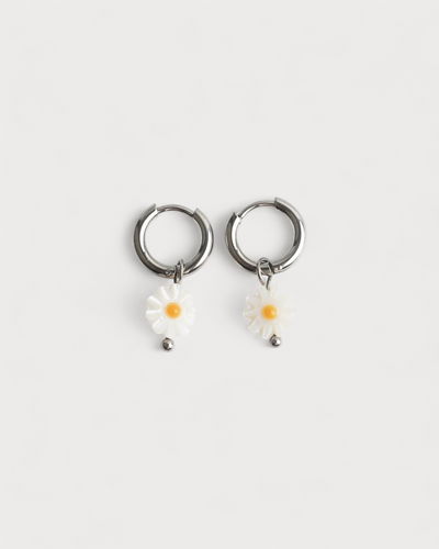 Daisy Flower - Pendientes - Acero inoxidable