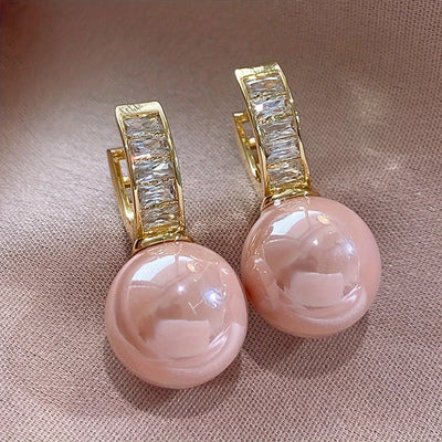 Pendientes de Perla Rosa