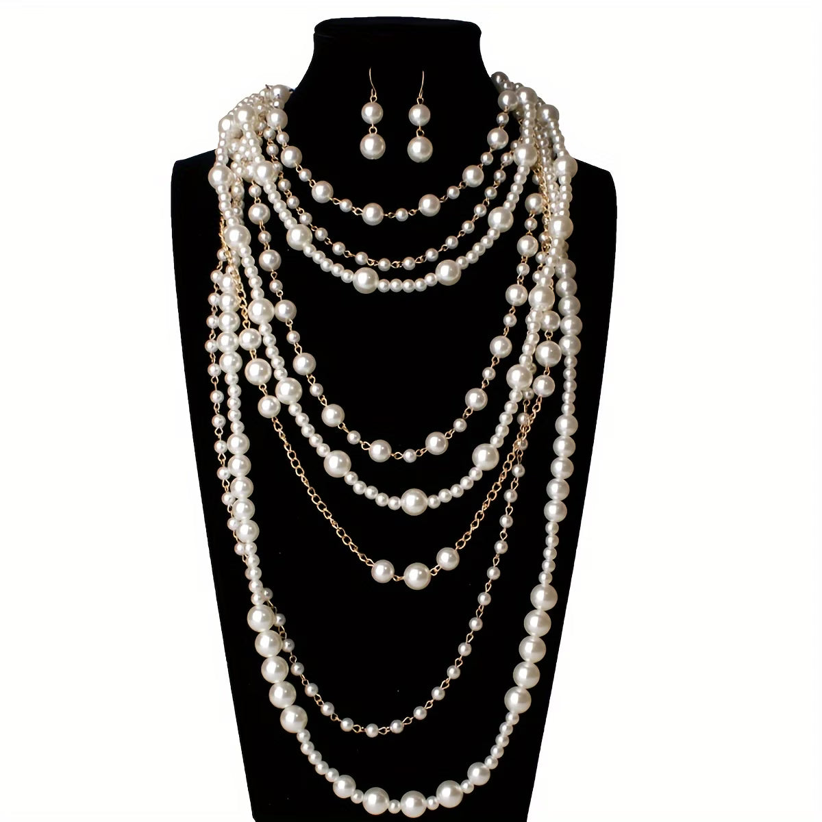 Set de Declaración de Perlas Multi-Layer Boho