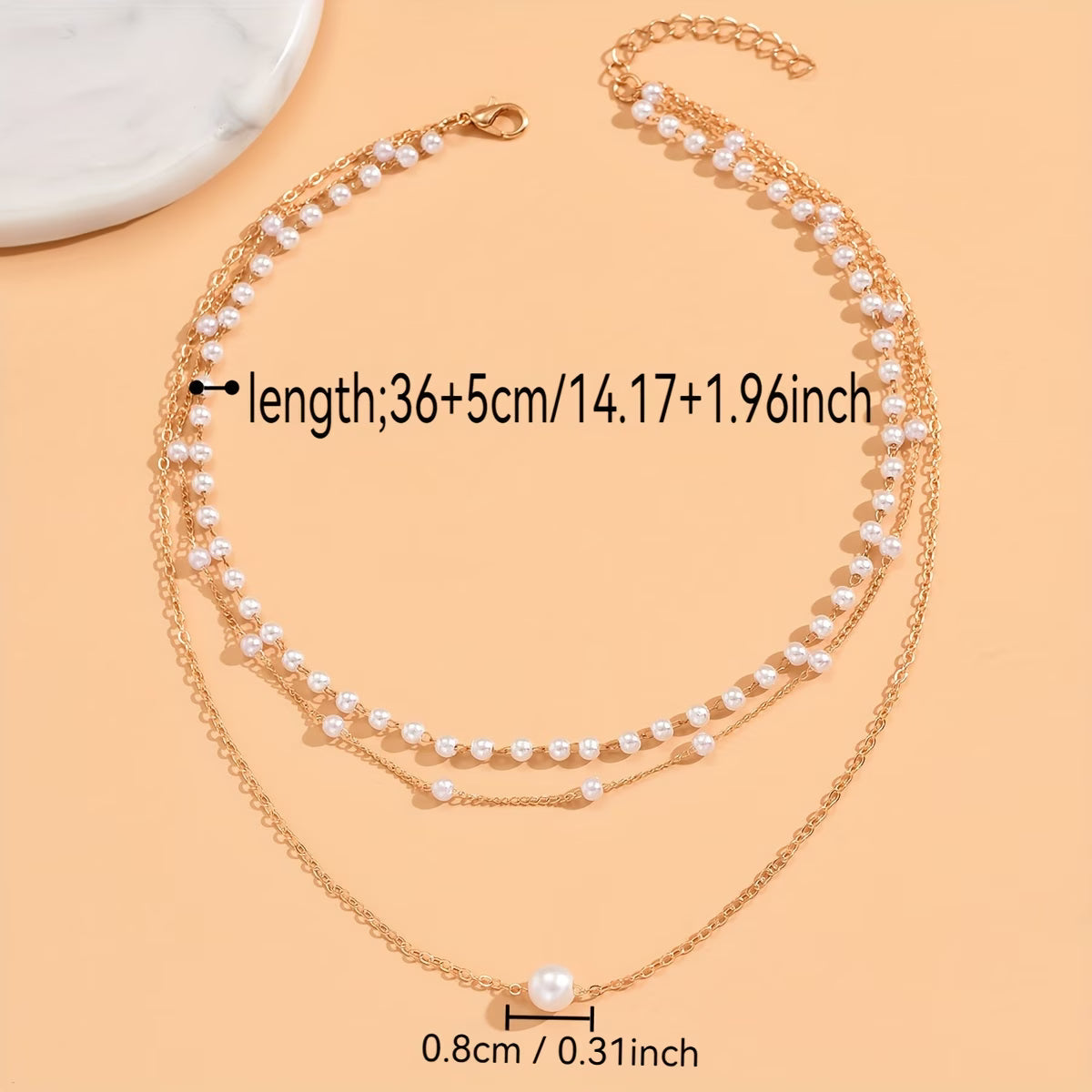 El Set de Collares Trinity Pearl Layer