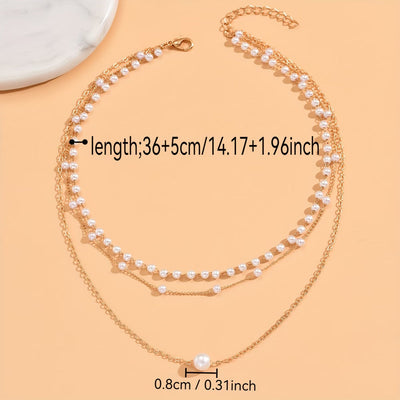 El Set de Collares Trinity Pearl Layer