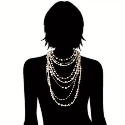Set de Declaración de Perlas Multi-Layer Boho