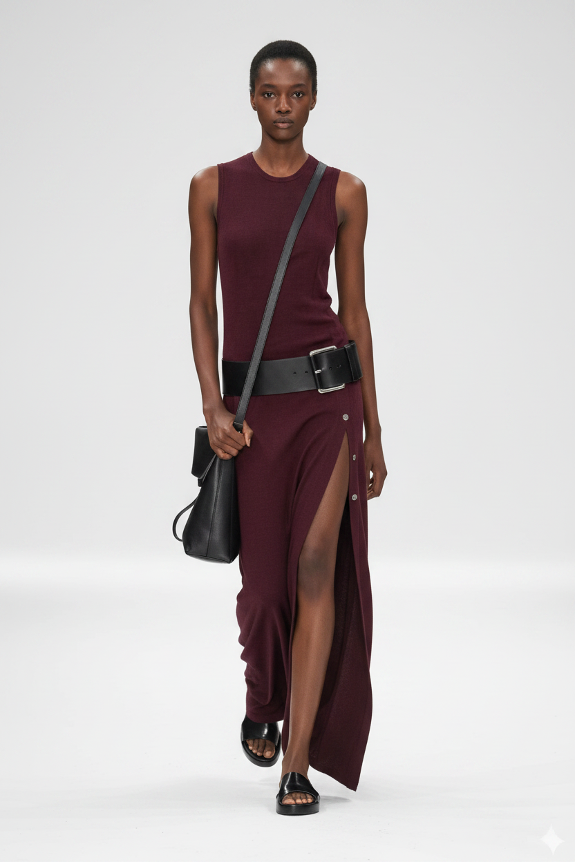 Vestido Maxi con Cinturón