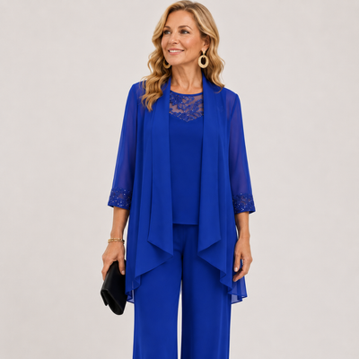 Éléonore | Conjunto Chaqueta Fluida y Pantalón Ancho