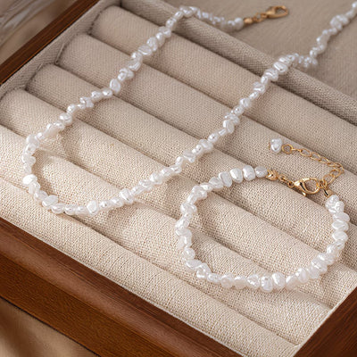 Set de Collar y Pulsera de Perlas Barrocas