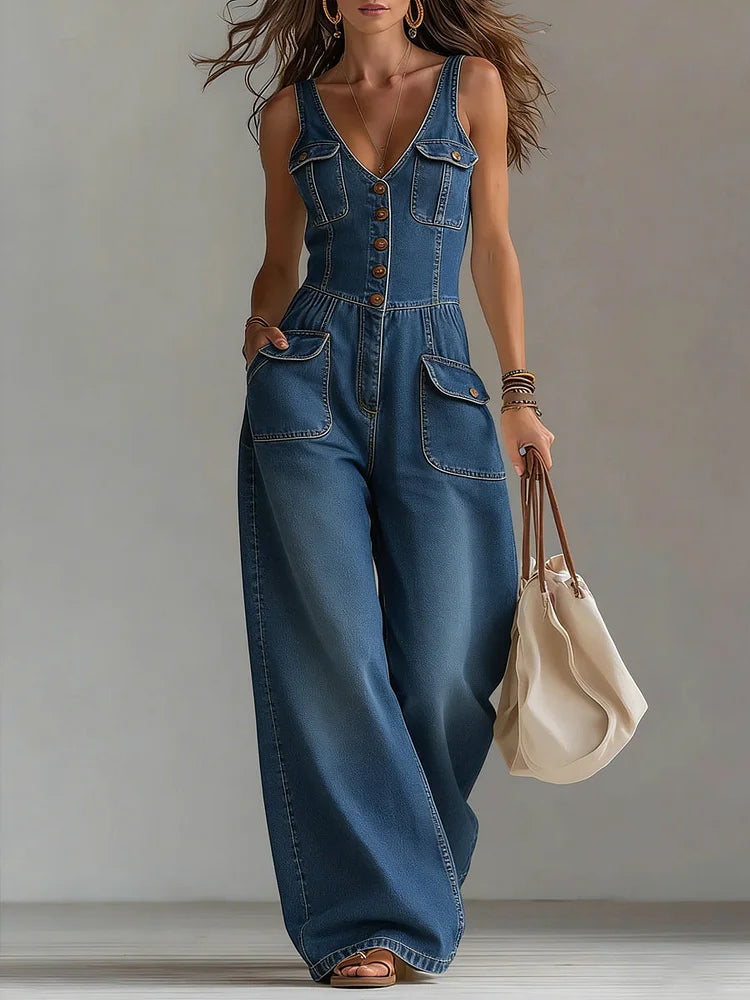 Sofía | Mono Denim Relajado