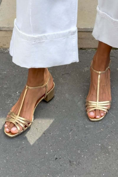 Allegra | Sandalias Doradas Elegancia