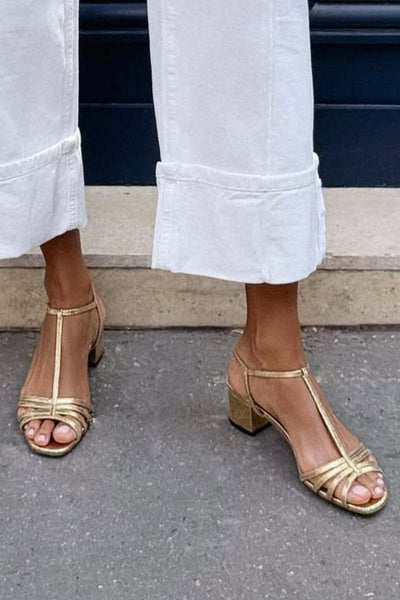 Allegra | Sandalias Doradas Elegancia
