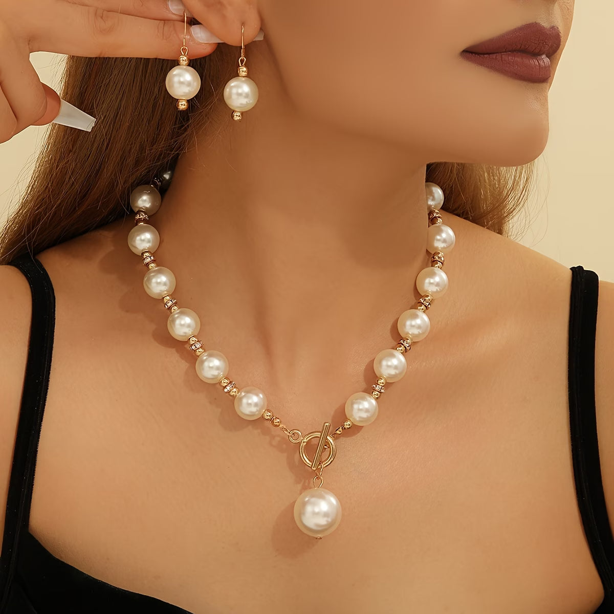 Set de Collares de Perlas Chunky