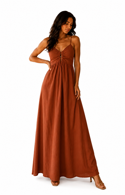 Delia - Vestido maxi con caida