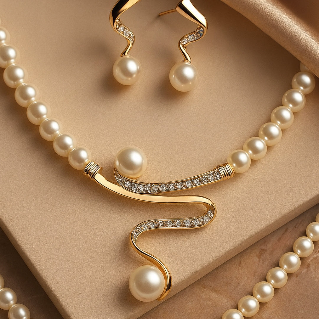 Set de Joyas Elegante con Perlas