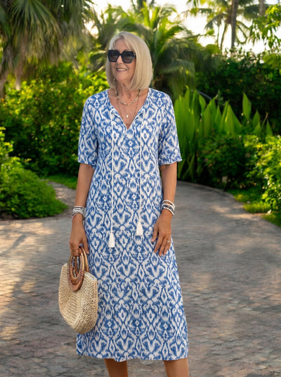 Luna | Vestido midi de estilo boho desenfadado