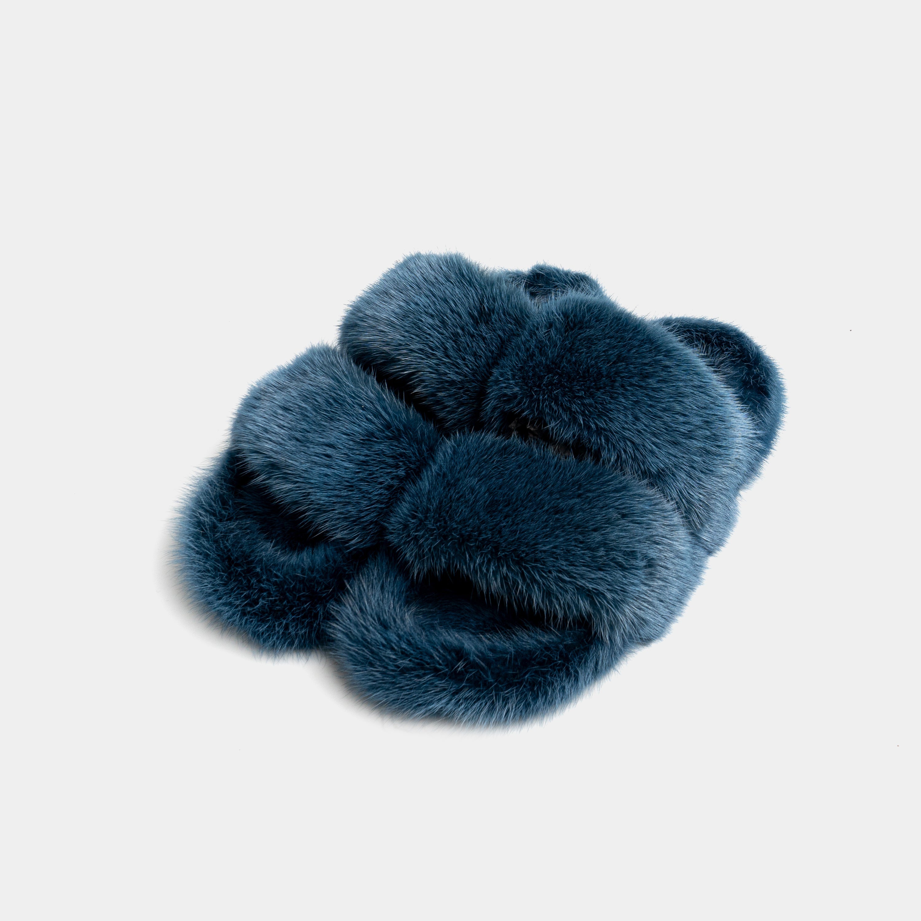 Cortina - Doble cortadora en Visone (Ocean Blue)