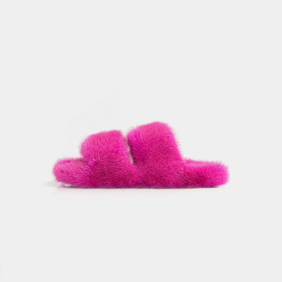 Cortina - Banda doble en Visone (fucsia)