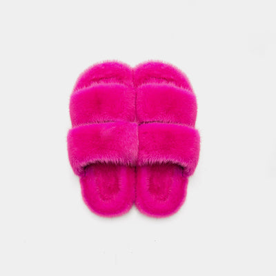 Cortina - Banda doble en Visone (fucsia)