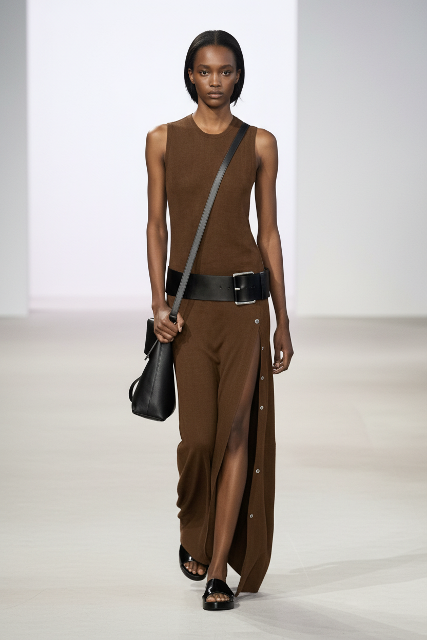 Vestido Maxi con Cinturón