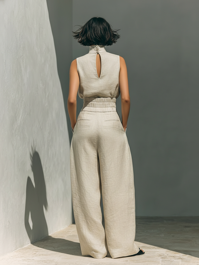 LUCÍA | Conjunto con top de cuello mao