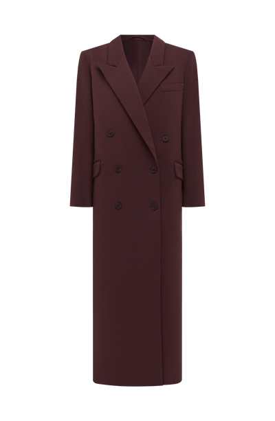 Michelle Coat - Plum Brown