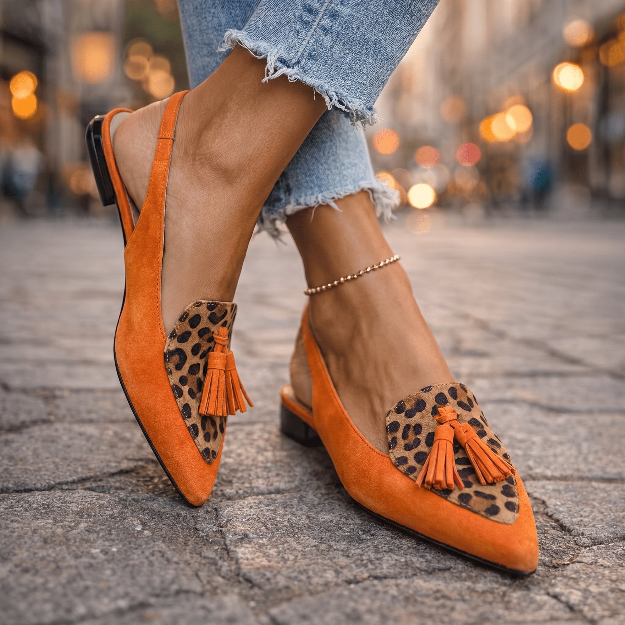 Elena | Sandalias con tiras y flecos