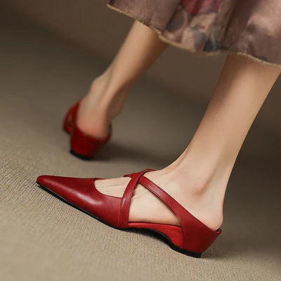 Aluna | Mules de piel genuina