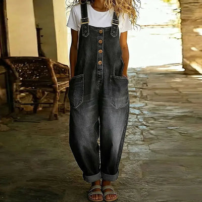 Mae | Mono vintage denim con tirantes ajustables