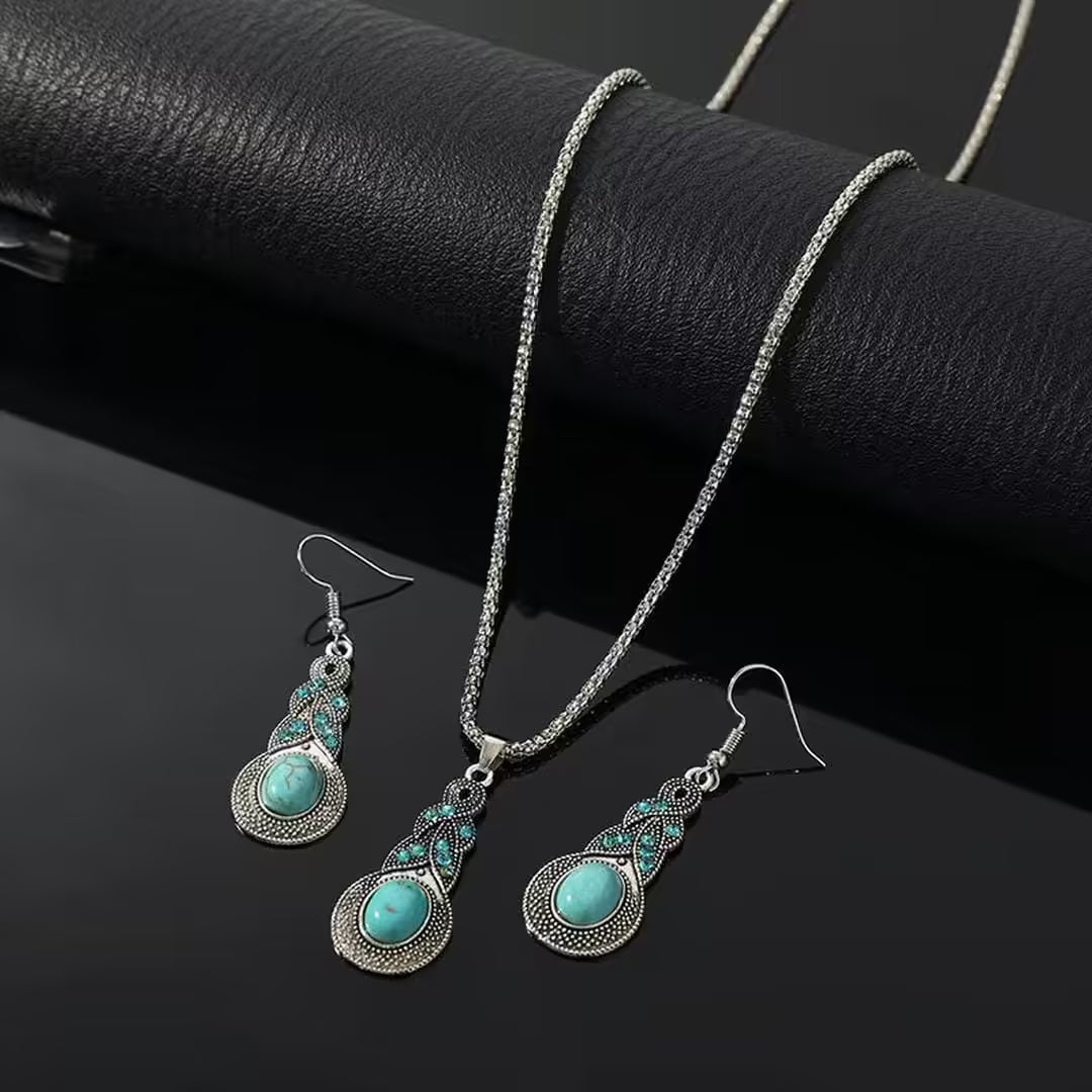 Priscilla™ - Conjunto Vintage de Turquesa