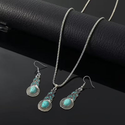 Priscilla™ - Conjunto Vintage de Turquesa