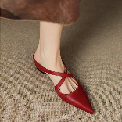 Aluna | Mules de piel genuina