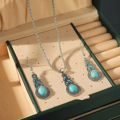 Priscilla™ - Conjunto Vintage de Turquesa
