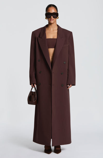 Michelle Coat - Plum Brown