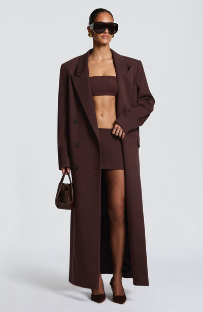Michelle Coat - Plum Brown