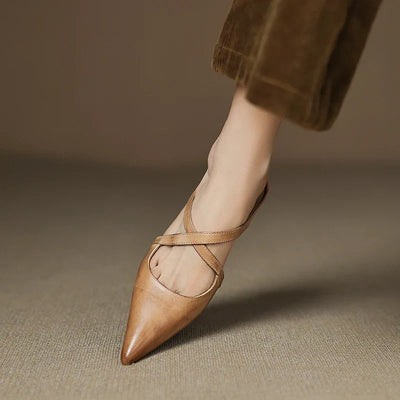 Aluna | Mules de piel genuina